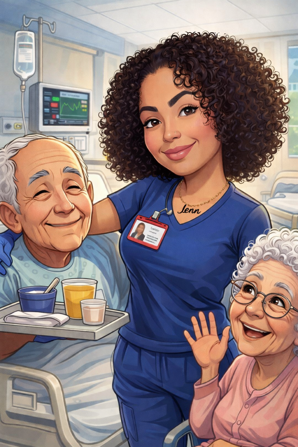 Jenny, préposée aux bénéficiaires, prenant soin d'aînés à domicile